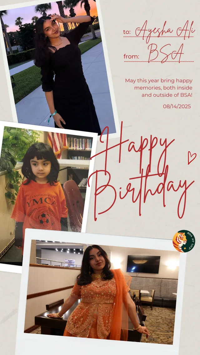 Birthday story posts, designed for Bengali Student Association