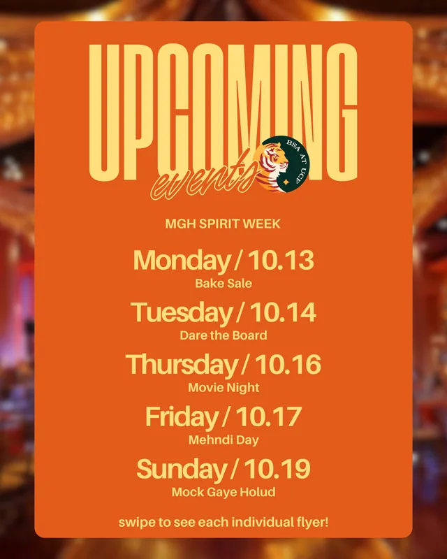 Mock Gaye Holud spirit week, designed for Bengali Student Association